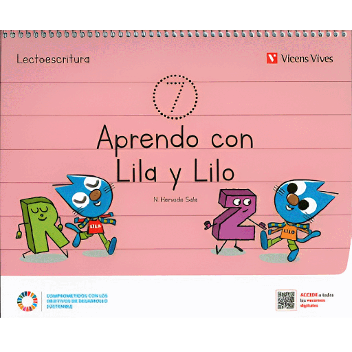 [16689] APRENDO CON LILA Y LILO 7 CUADERNO | VICENSVIVES