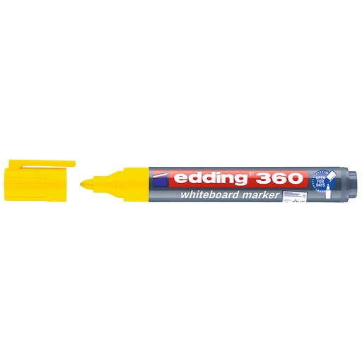 [05474-AMARILLO] MARCADOR PARA PIZARRA 360 REDONDA RECARGABLE (AMARILLO) | EDDING