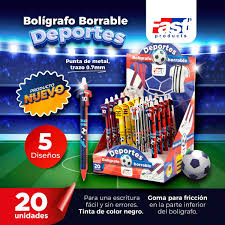 BOLIGRAFO FAST BORRABLE DEPORTES