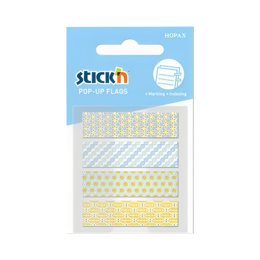[15768] BANDERITAS POP UP DISEÑOS 45X12 (CELESTE AMARILLO) | STICK'N