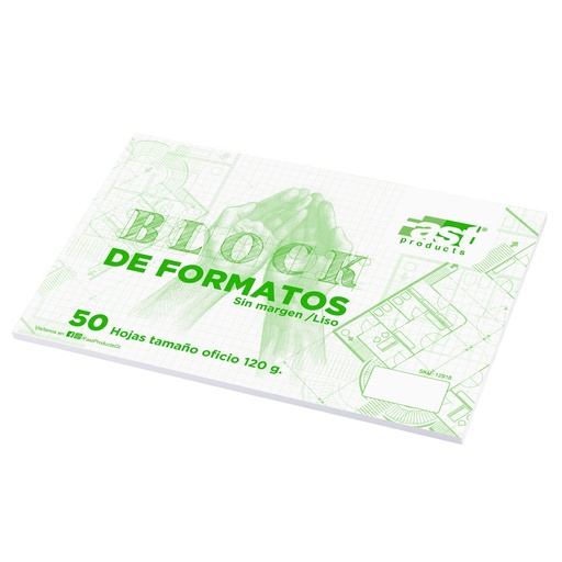 [12916] BLOCK FORMATO OFICIO LISO 120 GRS 50HOJAS | MULTIMARCA