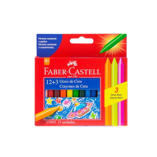 [14009] CRAYONES DE CERA HT141015 12 COLORES | FABER CASTELL