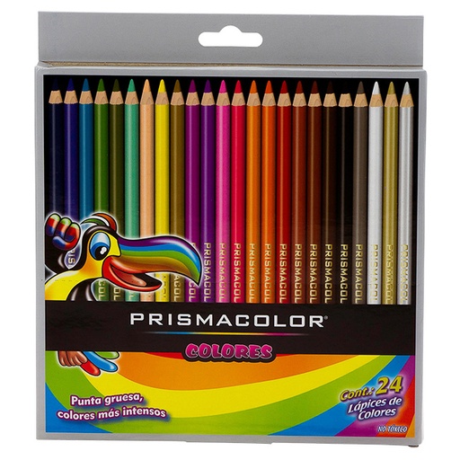 [10868] CRAYONES DE MADERA ESCOLARES 24 COLORES LARGOS ESCOLAR | PRISMACOLOR