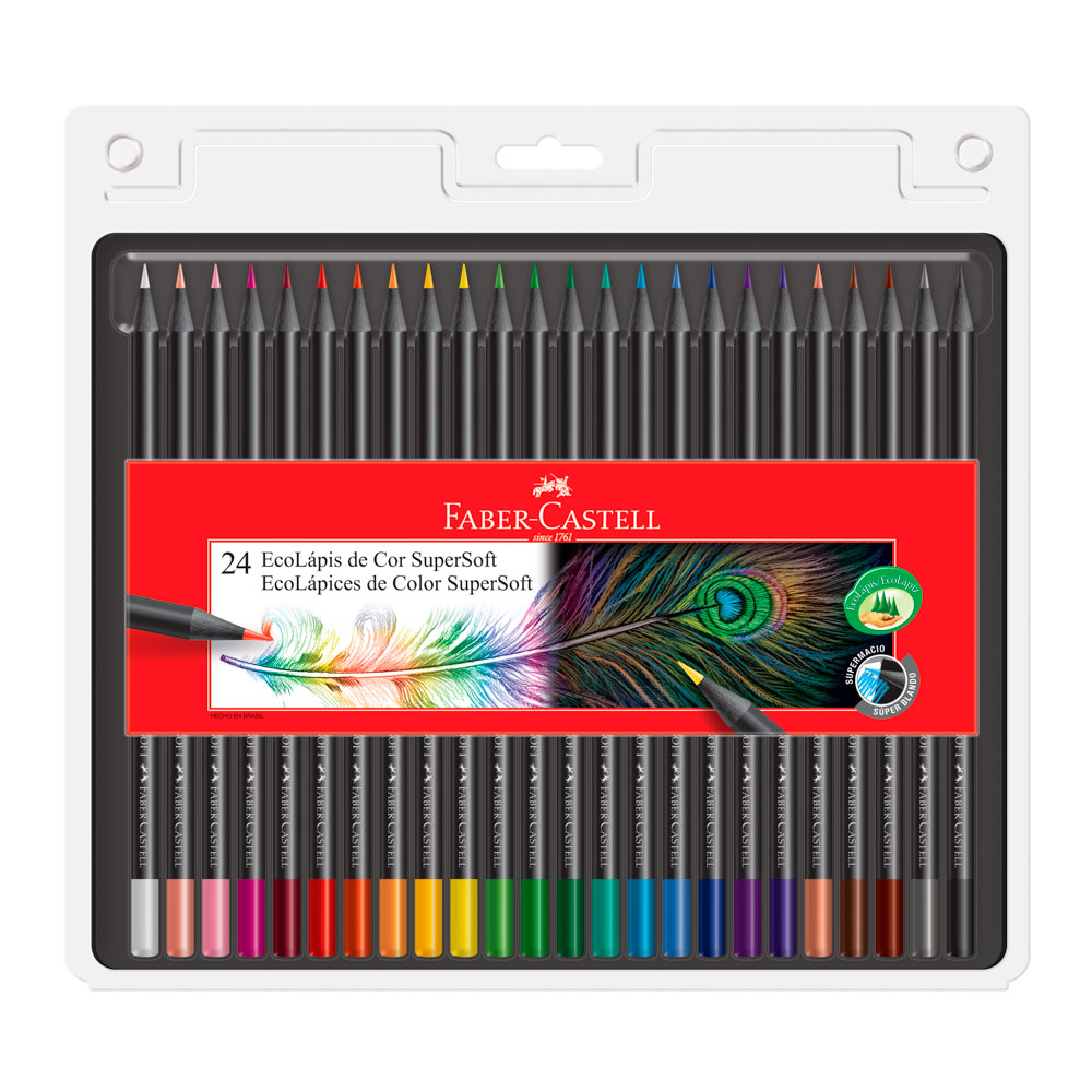CRAYONES DE MADERA SUPERSOFT 24 COLORES