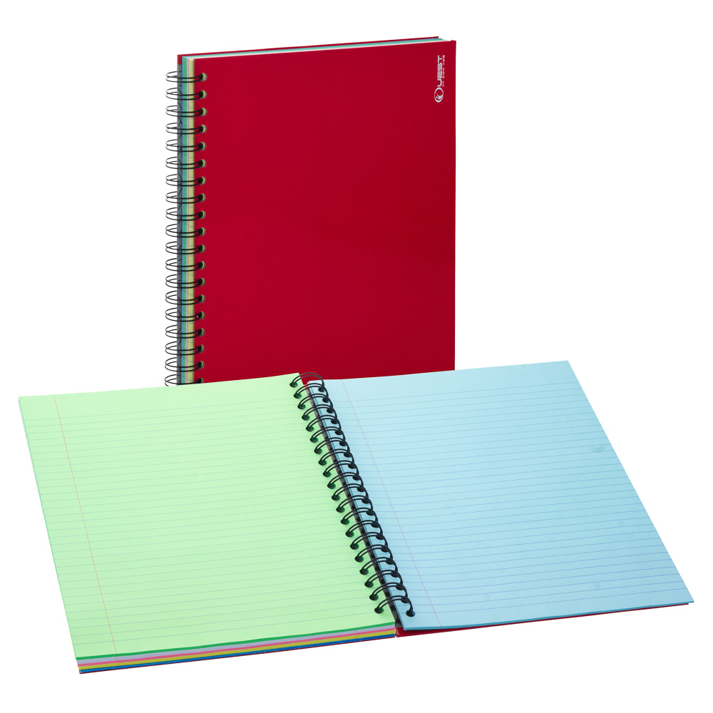 CUADERNO DOBLE ESPIRAL 150HOJAS LINEAS TAPA DURA 242836/249962 COLORES