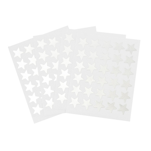 [13611-PLATEADO] ETIQUETAS TEMAS SURTIDOS X6HOJAS TIPO: 607ESTRELLASPLATEADO | FAST