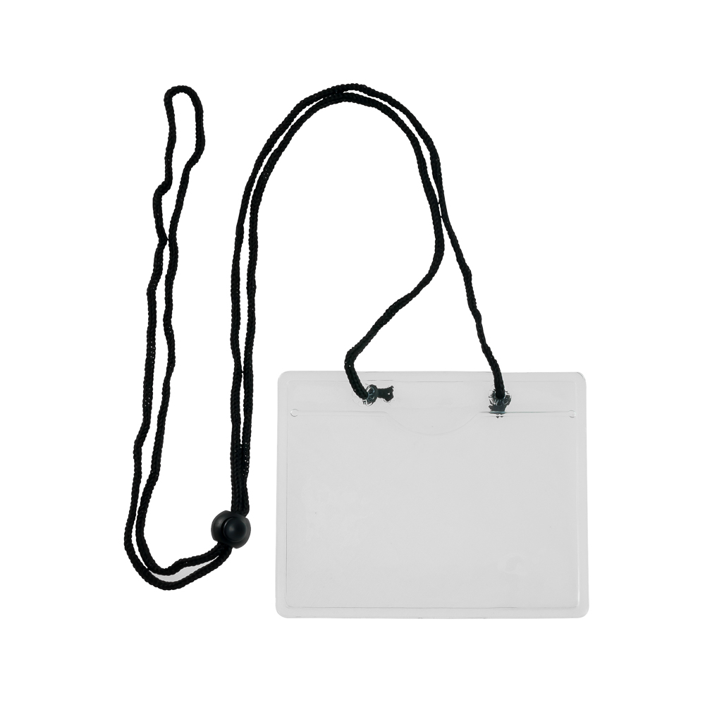 GAFETE HORIZONTAL GFT-10HC TRANSPARENTE CON PITA HORIZONTAL