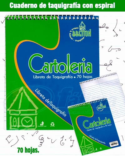 LIBRETA PARA TAQUIGRAFIA 70HOJAS