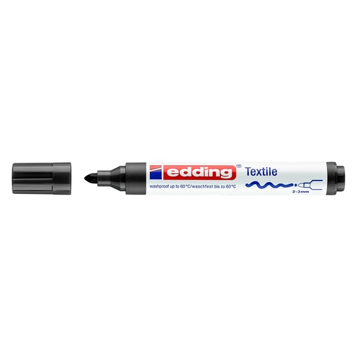 [05472-NEGRO] MARCADOR PARA ROPA 4500 NEGRO PUNTA REDONDA | EDDING