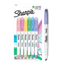 [17849] MARCADORES 6 COLORES PASTEL PUNTA BISELADA 2130683 | SHARPIE