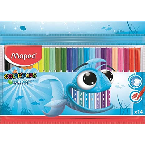 [20707045] MARCADORES ESCOLARES COLOR PEPS OCEAN 24 COLORES 845722 | MAPED