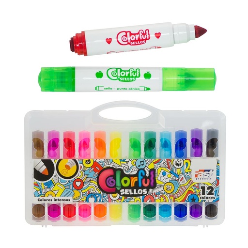 [14102] MARCADORES SELLOS 12 COLORES 14102 | FAST