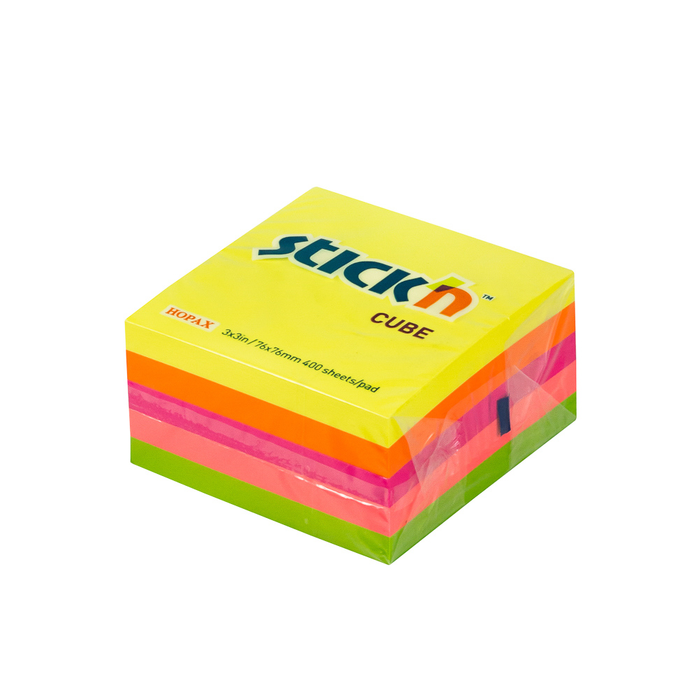 NOTAS ADHESIVAS 21012 3X3 CUBO NEON