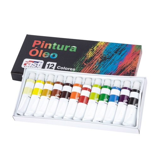 [10110] OLEO EN TUBO 12 COLORES 12 ML | FAST
