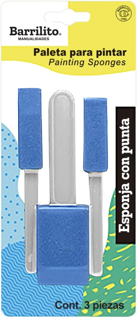 PALETA Y ESPONJA X3 AZUL VERDE PAL40