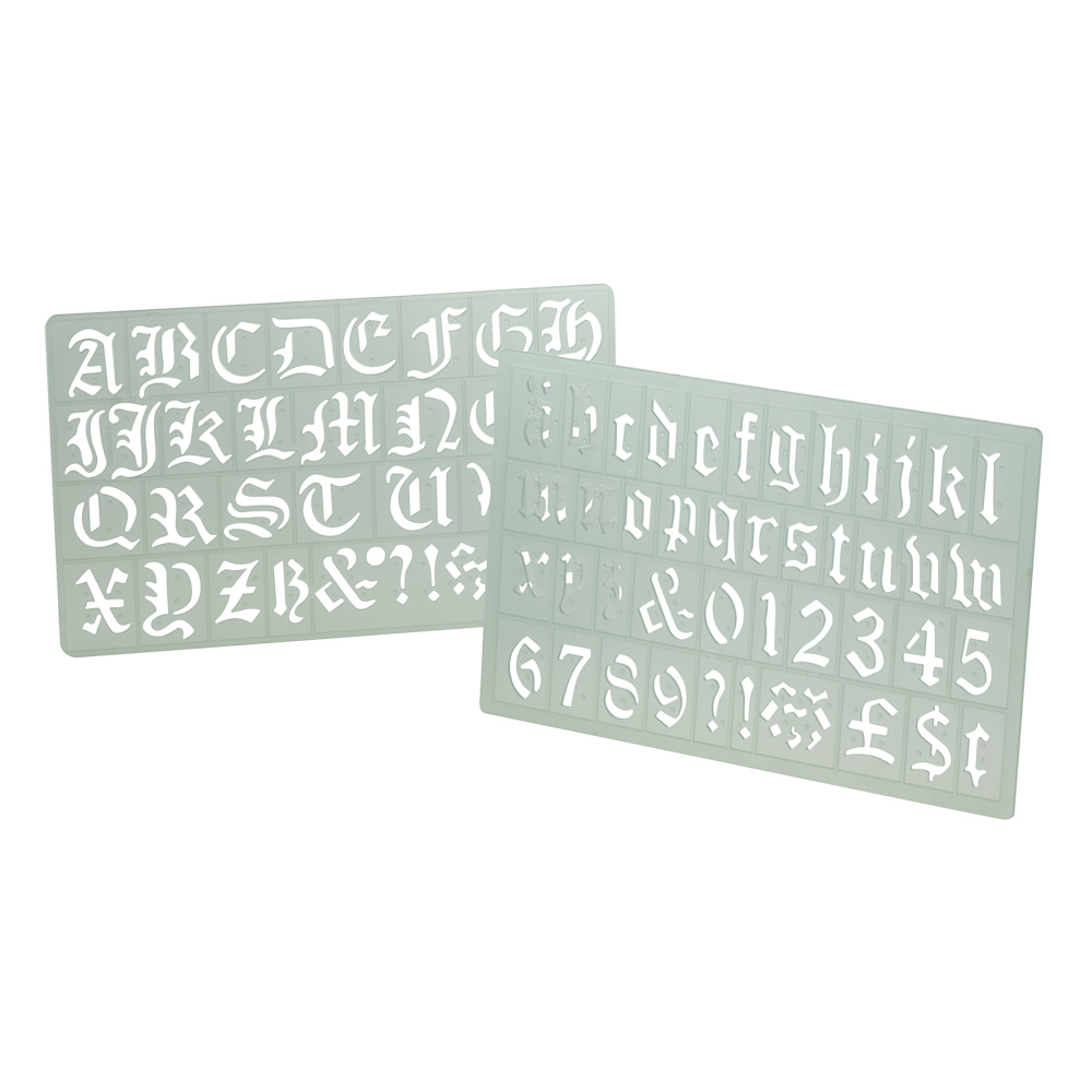 PLANTILLA PLASTICA LETRAS GOTICAS C-3030 30MM