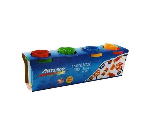 [20224006] PLASTICINA BLANDA 5OZ X 4 COLORES | ARTESCO
