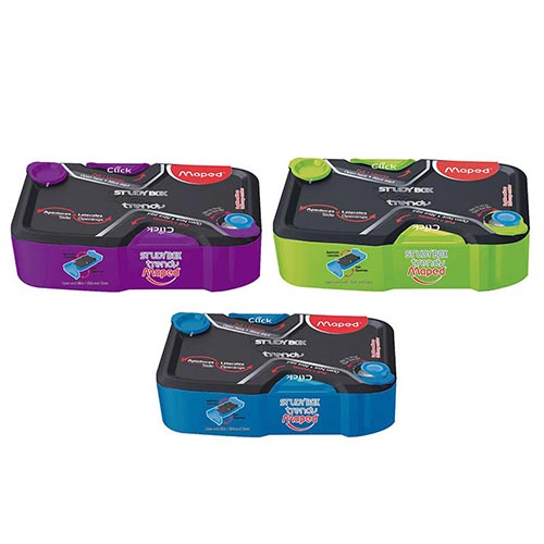 PORTA-LAPICES PLASTICO STUDY BOX TRENDY COLORES SURTIDOS