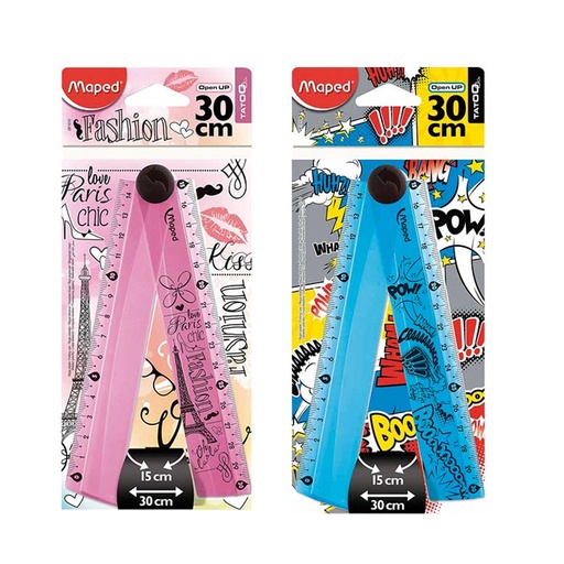 REGLA PLEGABLE TATOO 30CM 281010/281017 15/30 CMS COLORES SURTIDOS | MAPED