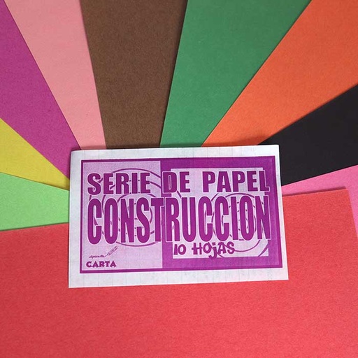 [72233] SERIE PAPEL CONSTRUCCION CARTA 10 COLORES | RAYADOS ILLESCAS