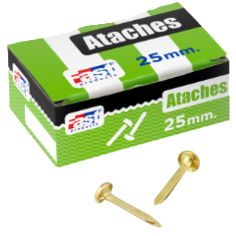 SUJETADOR ATACHE DORADO 25MM X UN.