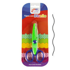 TIJERA CON DISEÑO CROCKY DISEÑO:  ONDAS