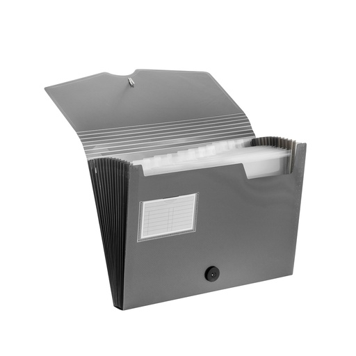 [05897-PLATA] ARCHIVADOR PLASTICO CARTA 12 DIVISIONES (PLATEADO) | BEAUTONE