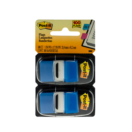 [11279] BANDERITAS 680 1X1.7" 2X1 (AZUL) | POST-IT