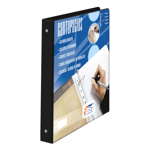 [10518-NEGRO] CARTAPACIO CON FUNDA 1" CARTA (NEGRO) | FAST