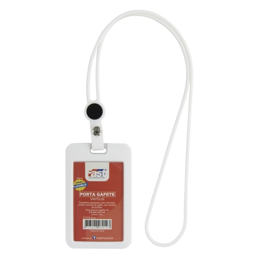 [17173-BLANCO] GAFETE 627V SILICON CON PITA VERTICAL (BLANCO) | FAST