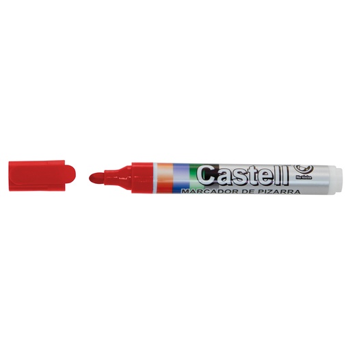 [10587-ROJO] MARCADOR PARA PIZARRA PUNTA REDONDA (ROJO) | CASTELL