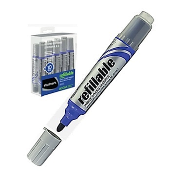 [ST-03558-C] MARCADOR PARA PIZARRA RECARGABLE PUNTA REDONDA (AZUL) | STUDMARK