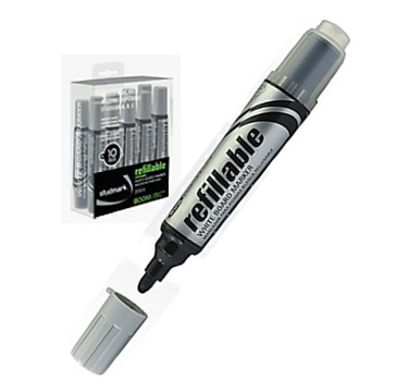 [ST-03558-A] MARCADOR PARA PIZARRA RECARGABLE PUNTA REDONDA (NEGRO) | STUDMARK