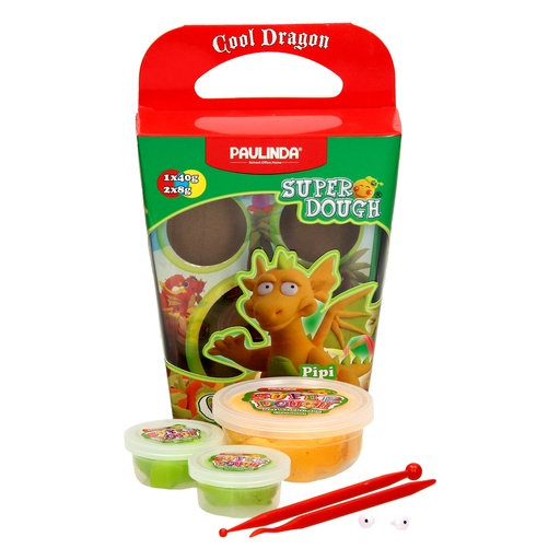 [20236036] MASA MOLDEABLE SUPER DOUGH DRAGONES (NARANJA) | PAULINDA