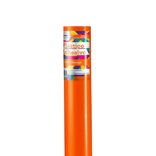 [13240-NARANJA] PLASTICO ADHESIVO 45CMSX20MTS COLORES SURTIDOS (NARANJA) | FAST