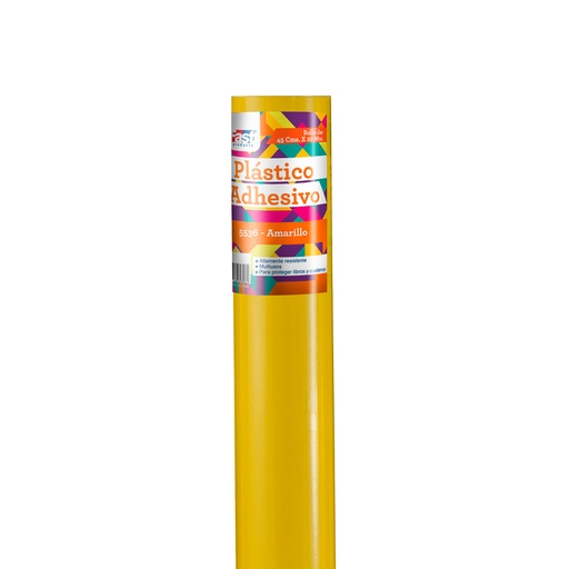 [13240-AMARILLO] PLASTICO ADHESIVO 45CMSX20MTS COLORES SURTIDOS (AMARILLO) | FAST