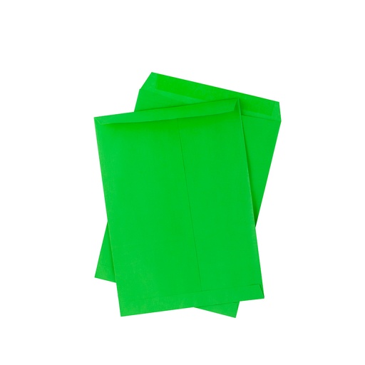 [13290-VERDE] SOBRE MANILA FLASHMAIL (OFICIO) ENGOMADO COLORES SURTIDOS (VERDE) | IRASA