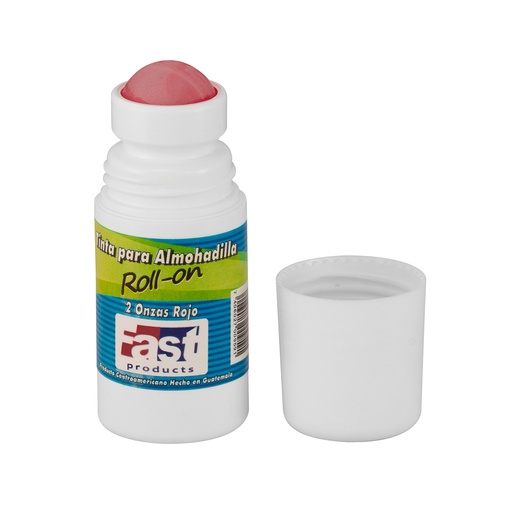 [03873-ROJO] TINTA PARA ALMOHADILLA ROLL ON 2 OZ SURTIDO (ROJO) | FAST
