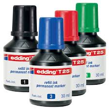 TINTA T25 PARA MARCADOR PERMANENTE 30 ML (ROJO) | EDDING