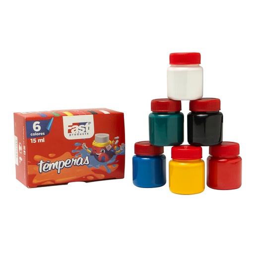 [19086] TEMPERA FAST 15 ML 6 COLORES