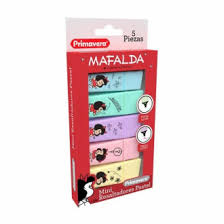 [20409] MARCADOR RESALTADOR 5 COLORES PASTEL CON ESTUCHE MAFALDA | PRIMAVERA