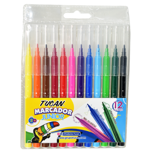 MARCADORES ESCOLARES 12 COLORES JUNIOR | TUCAN