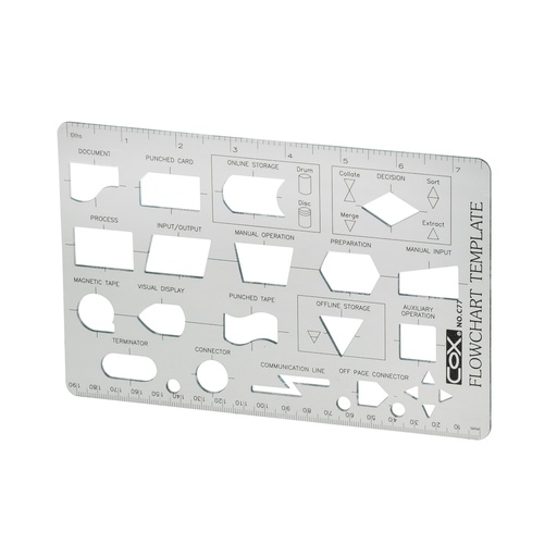 [08625] PLANTILLA PLASTICA DE COMPUTO C-77 | COX