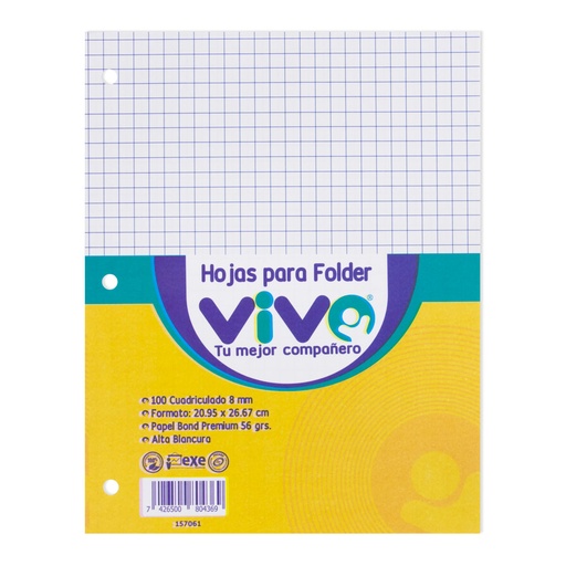 HOJAS ESCOLARES CIENTO CARTA BOND | VIVO