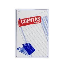 CUADERNO PARA CUENTAS 2 COLUMNAS 60 HOJAS