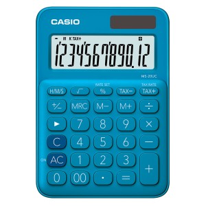 [11983-CELESTE] CALCULADORA DE ESCRITORIO MS-20UC-BU 12 DIGITOS (CELESTE) | CASIO