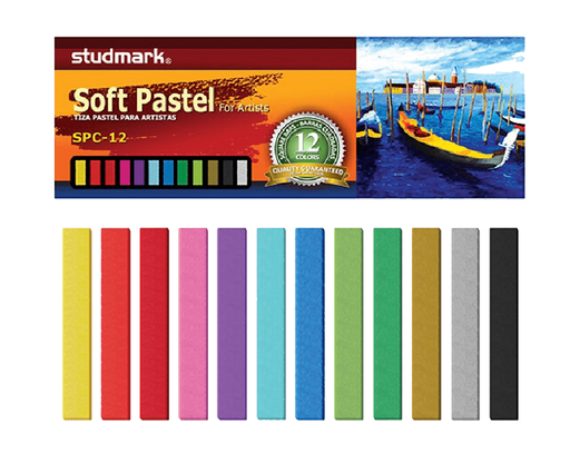 [7697] CRAYONES PASTEL SECO X12 COLORES ST-SPC-12 | STUDMARK