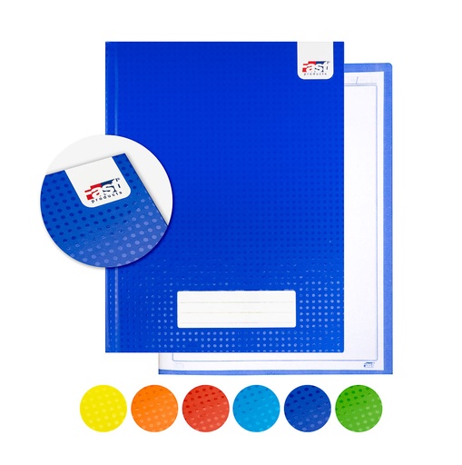 [18900-LISO] CUADERNO EMPASTADO 100HOJAS 8.5X11 PLASTIFICADO (BLANCO) | FAST