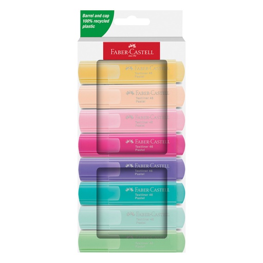 [17460-PASTEL] RESALTADOR FABER CASTELL 4658 8 COLORES PASTEL | FABER CASTELL