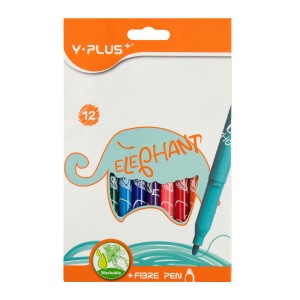 [14501] MARCADORES Y-PLUS 12 COLORES PUNTA FINA | Y-PLUS